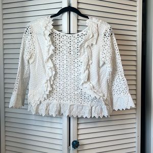 Sezane Eyelet Blouse